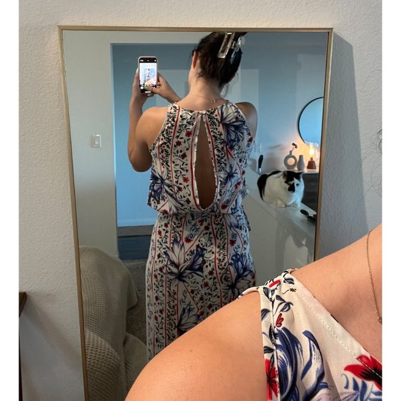 Two Arrows Floral Two-Piece Wrap Dress/ Size Medium - Picture 4 of 6